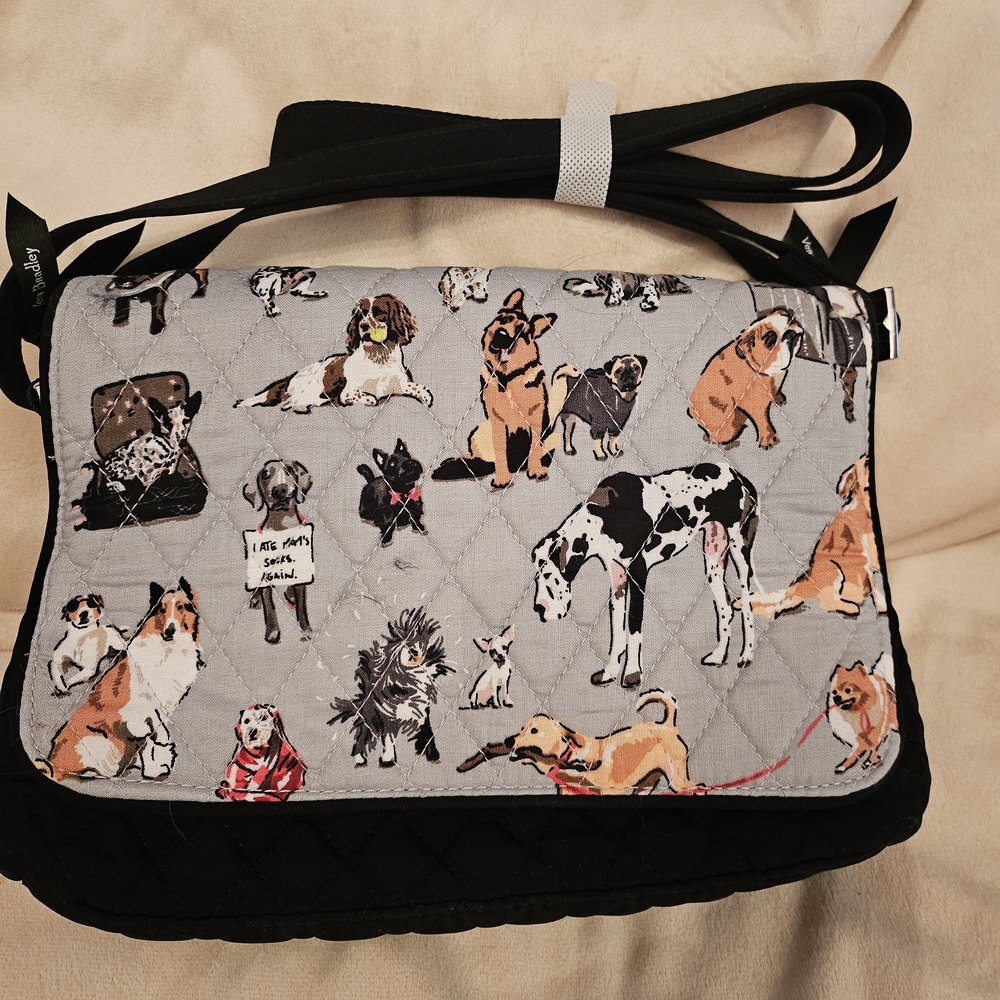 NWT Vera Bradley Quilted Dog Show Convertible Crossbody Bag